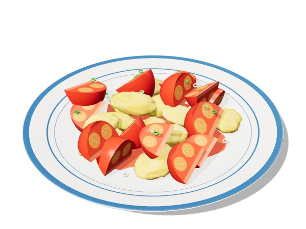Tomato & Egg Stir-fry, finished (shown until the 3D model loads)